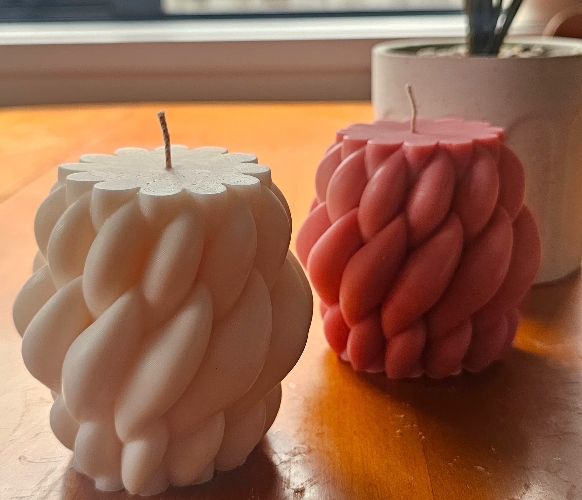 Large Knitted Candle