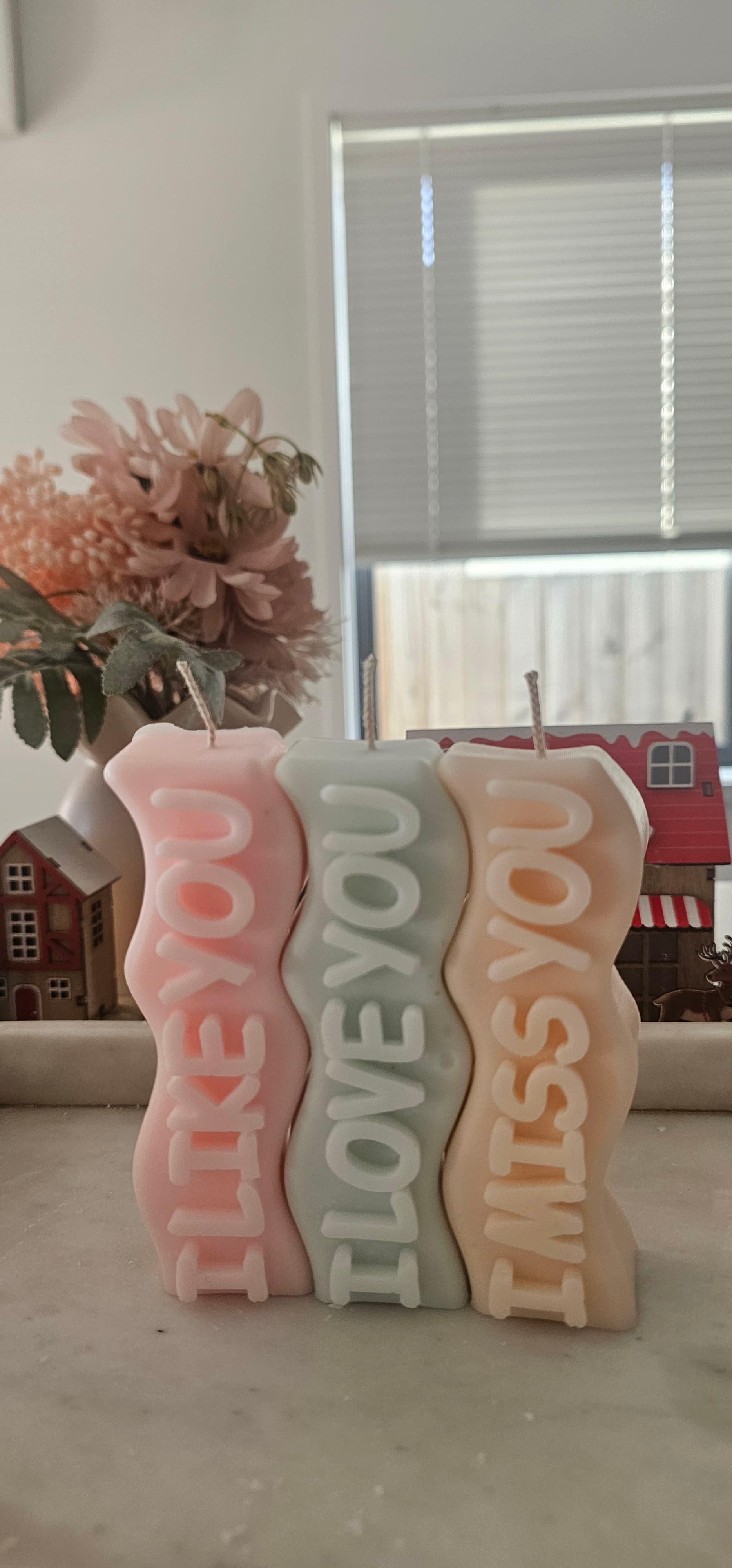 Wavy Message Candle Set (3 pcs)