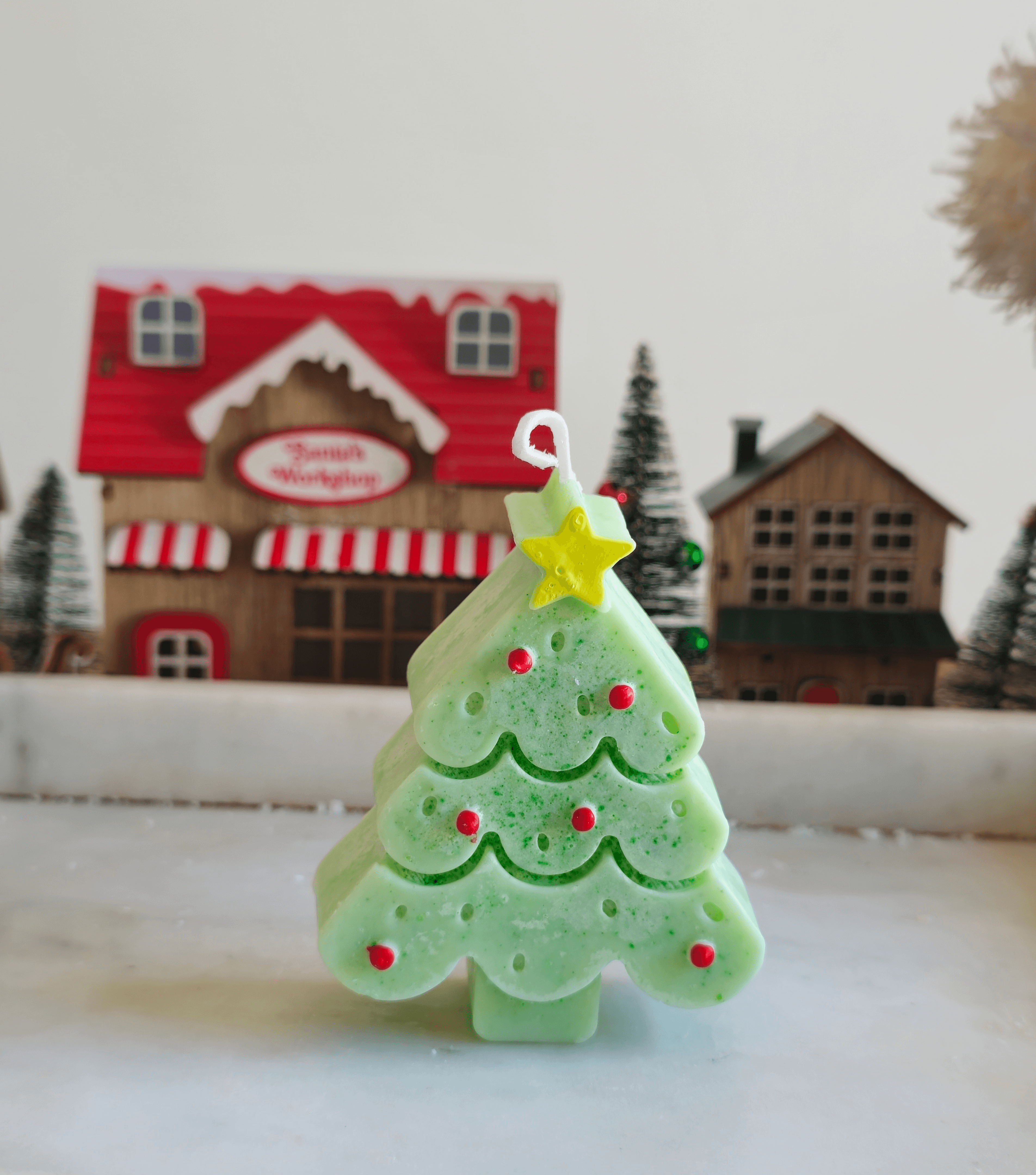 Christmas Tree Candle (White)