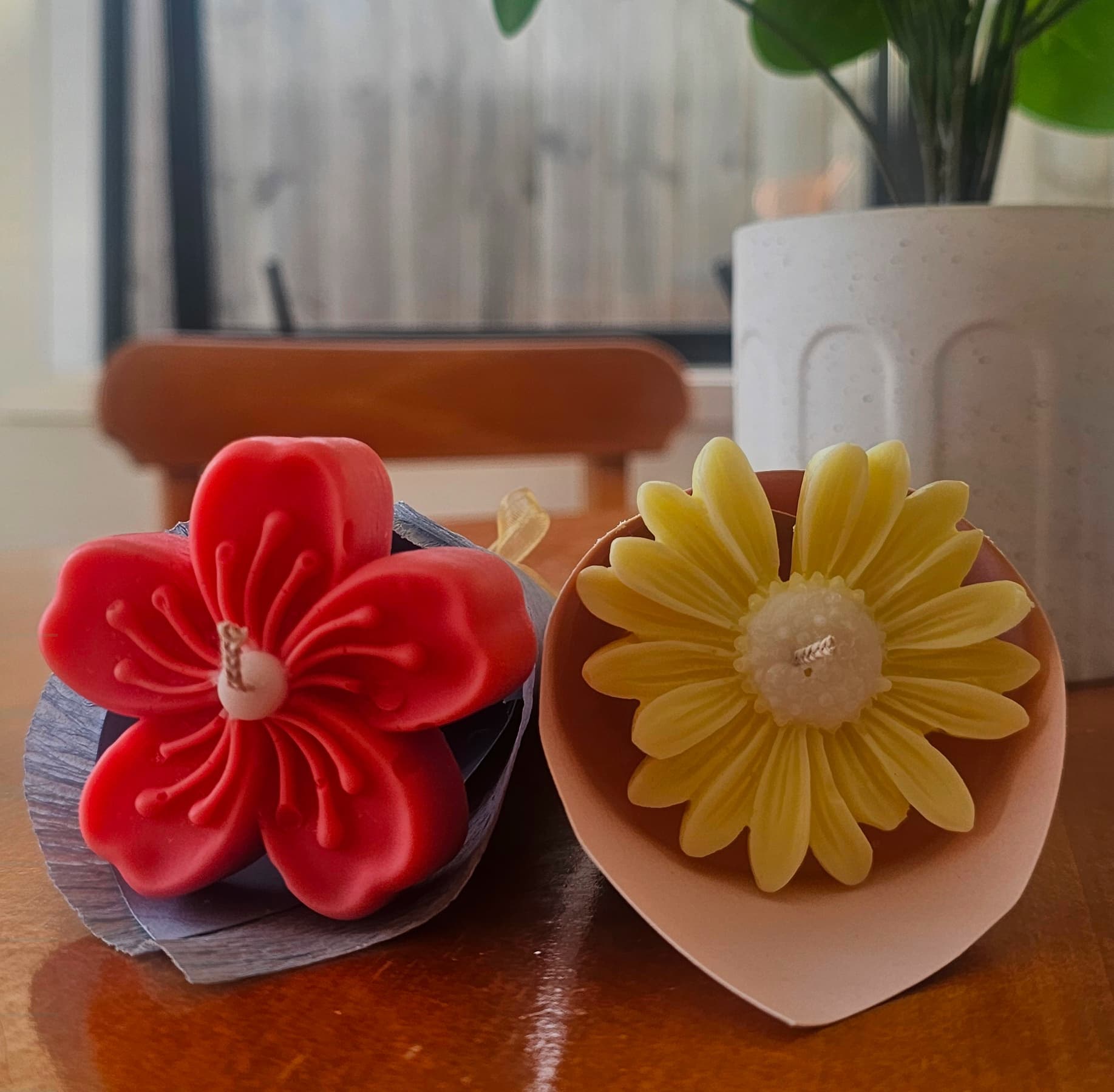 Flower-Shaped Candle