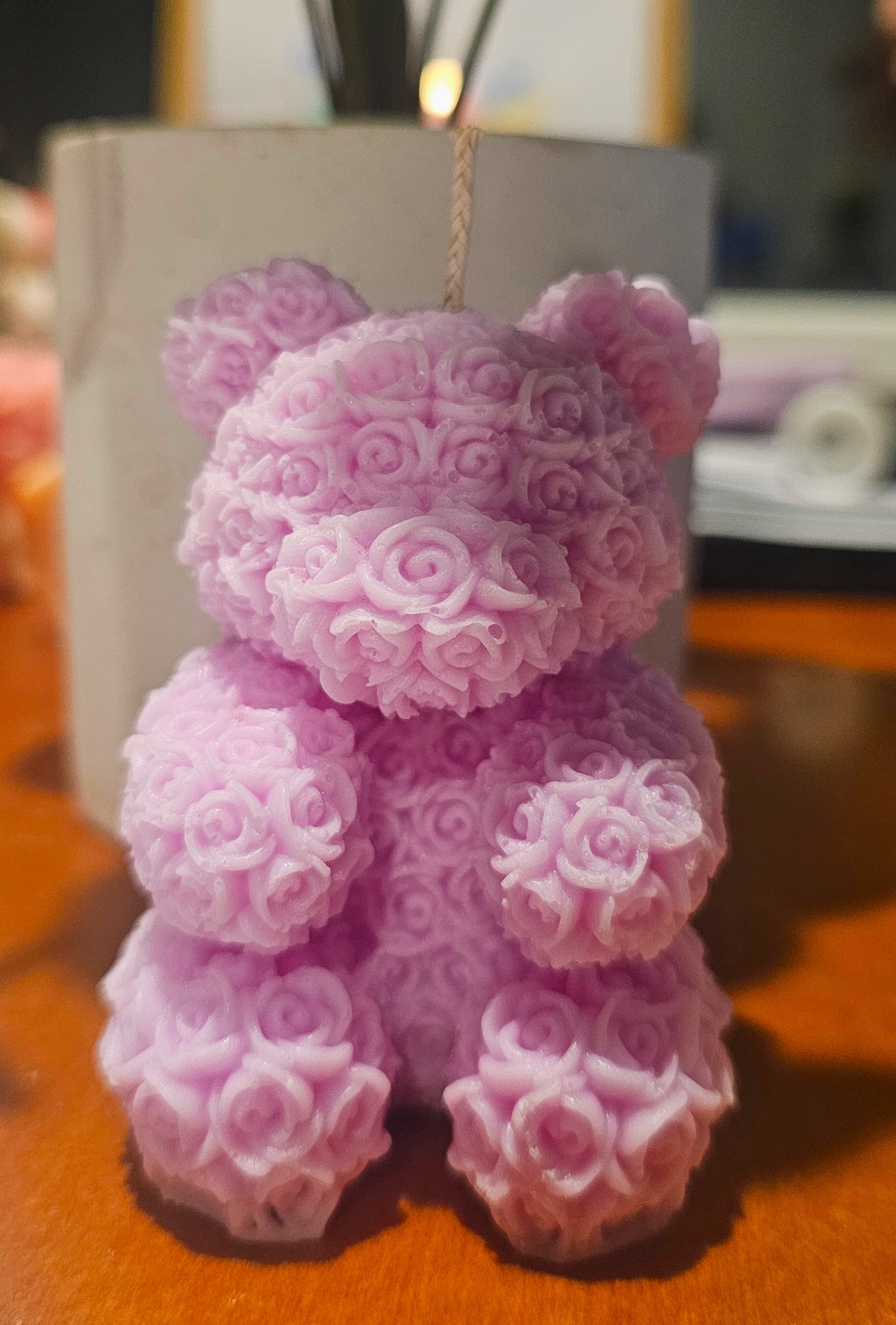 Rose Bear Candle - Image 2